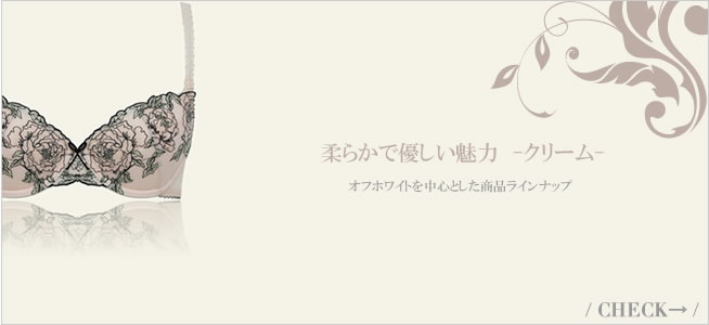 オフホワイト系ランジェリー