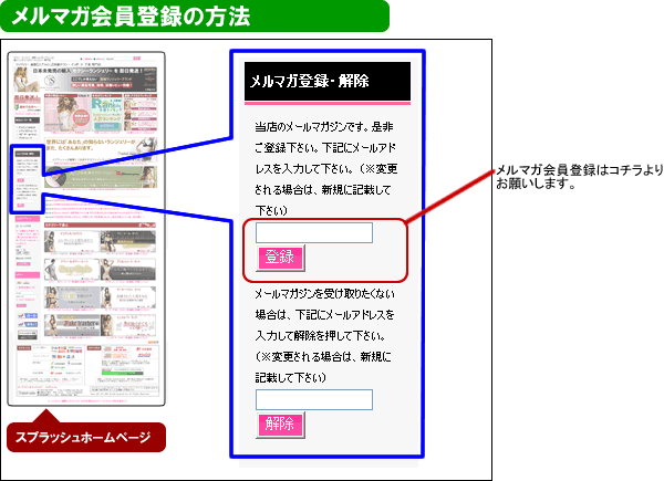 メルマガ会員登録の方法