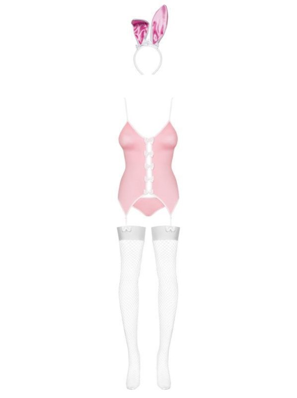 Bunny suit pink | バニーガールコスチューム風ランジェリー4点セット