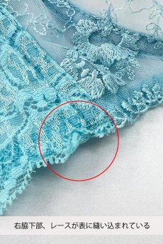 画像3: 【20%OFF】アウトレットSALE｜75C｜V-10131｜ 一枚レースブラ・パッドなし・ ライトブルー｜Axami アクサミ【サイズ交換NG・クーポン適用対象外・メール便対象】輸入下着・高級ランジェリー  (3)