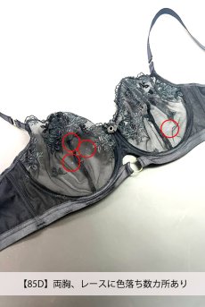 画像3: 【80%OFF】アウトレットSALE｜75E,85D｜V-11041｜ 一枚レースブラ・パッドなし・ ブラック｜Axami アクサミ【サイズ交換NG・クーポン適用対象外・メール便対象】輸入下着・高級ランジェリー  (3)