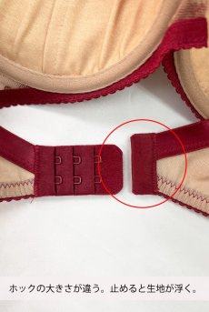 画像2: 【80%OFF】アウトレットSALE｜70F｜TRESOR maroon B214 ｜3/4カップブラ・赤×ベージュ | ewabien エヴァビアン【即日発送・サイズ交換NG・クーポン適用対象外】輸入下着・高級ランジェリー  (2)