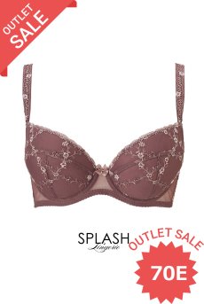 画像1: 【80%OFF】アウトレットSALE｜70E｜JULIA antique pink B214 ｜3/4カップブラ・ストラップ太め・B〜Gカップ・アンティークピンク | ewabien エヴァビアン【即日発送・サイズ交換NG・クーポン適用対象外】輸入下着・高級ランジェリー  (1)