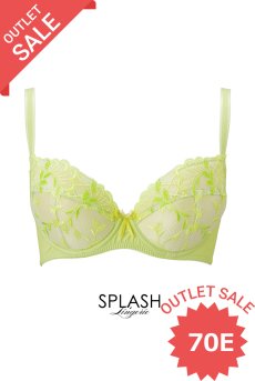 画像1: 【80%OFF】アウトレットSALE｜70E｜VIVIANA neongreen B214 ｜3/4カップブラ・イエローグリーン | ewabien エヴァビアン【即日発送・サイズ交換NG・クーポン適用対象外】輸入下着・高級ランジェリー  (1)