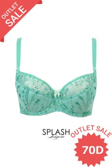 画像1: 【80%OFF】アウトレットSALE｜70D｜SOVANA green B150 | フルカップブラ・透けないタイプ・セミソフト・大きいサイズ・グリーン| ewabien エヴァビアン【サイズ交換NG・クーポン適用対象外】 輸入下着・高級ランジェリー  (1)