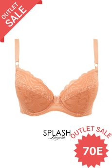 画像1: 【80%OFF】アウトレットSALE｜70E｜MARISA apricot B214 | 3/4カップ・ワイヤーブラ・グラマー向け・アプリコット| ewabien エヴァビアン【サイズ交換NG・クーポン適用対象外】 輸入下着・高級ランジェリー  (1)