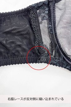 画像2: 【20%OFF】アウトレットSALE｜70E｜FIORA black B136 ｜一枚レースブラ・パッドなし・大きいサイズ・グラマーさん向け・・ワイヤーブラ・ブラック| ewabien エヴァビアン【サイズ交換NG・クーポン適用対象外・メール便対象】 輸入下着・高級ランジェリー  (2)