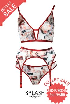 画像1: 【80%OFF】アウトレットSALE｜M｜Playful Red Set｜ワイヤー入りブラ＆ショーツ＆ガーターベルトセット｜ギフトBOX入り｜西洋絵画・未発表モデル・サンプル・見本品｜LA MUSA ラミューザ【即日発送・サイズ交換NG・クーポン適用対象外】輸入下着・ 高級ランジェリー   (1)
