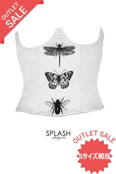 画像1: 【80%OFF】アウトレットSALE｜S｜Graphic butterfly Corset｜コルセット・ワイヤー入り｜ギフトBOX入り｜バタフライプリント・未発表モデル・サンプル・見本品｜LA MUSA ラミューザ【即日発送・サイズ交換NG・クーポン適用対象外】輸入下着・ 高級ランジェリー   (1)