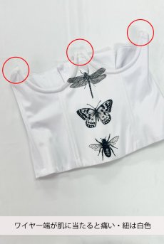 画像2: 【80%OFF】アウトレットSALE｜S｜Graphic butterfly Corset｜コルセット・ワイヤー入り｜ギフトBOX入り｜バタフライプリント・未発表モデル・サンプル・見本品｜LA MUSA ラミューザ【即日発送・サイズ交換NG・クーポン適用対象外】輸入下着・ 高級ランジェリー   (2)