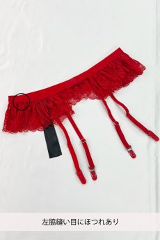 画像2: 【20%OFF】アウトレットSALE｜M/L ｜Chilisa 3-pcs set｜ブラ＆ガーターベルト＆タンガ3点セット（ワイヤーなし・レース・シースルー・レッド） | Obsessive 高級Sexyランジェリー【即日発送・サイズ交換NG・クーポン適用対象外・メール便対象】輸入下着・ランジェリー   (2)
