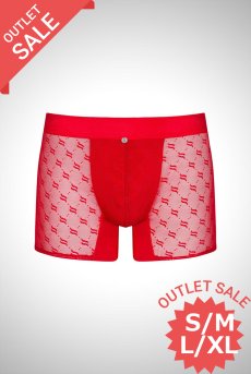 画像1: 【50%OFF】アウトレットSALE｜S/M｜L/XL｜Obsessiver boxer | メンズボクサーパンツ・レッド・シースルー・メンズ   ｜高級メンズ下着｜obsessive【即日発送・サイズ交換NG・クーポン適用対象外・メール便対象】メンズ下着   (1)