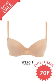 画像1: 【60%OFF】アウトレットSALE｜70F｜NATURIA push  | 3/4カップ・ワイヤーブラ・ベージュ | Sawren サブレン【即日発送・サイズ交換NG・クーポン適用対象外】インポート・輸入下着・高級ランジェリー  (1)