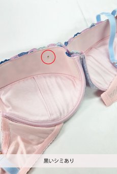 画像2: 【80%OFF】アウトレットSALE｜75G｜在庫限り｜BLOOM push  | 3/4カップ・ワイヤーブラ・ピンク×ブルー | Sawren サブレン【即日発送・サイズ交換NG・クーポン適用対象外】インポート・輸入下着・高級ランジェリー  (2)