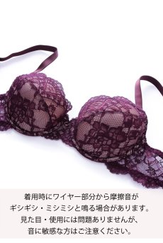 画像2: 【60%OFF】アウトレットSALE｜75D,75E｜EDEN push  | 3/4カップ・ワイヤーブラ・バイオレット | Sawren サブレン【即日発送・サイズ交換NG・クーポン適用対象外】インポート・輸入下着・高級ランジェリー  (2)