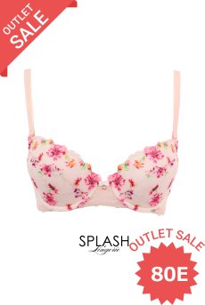 画像1: 【60%OFF】アウトレットSALE｜80E｜ROMANCE push  | 3/4カップ・ワイヤーブラ・ピンク | Sawren サブレン【即日発送・サイズ交換NG・クーポン適用対象外】インポート・輸入下着・高級ランジェリー  (1)