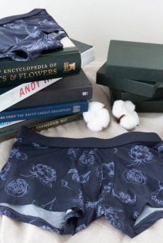 画像21: Classic rose mens boxer|メンズメンズボクサーパンツ・ネイビー・花柄|Alquarte アルクァーテ【サイズ交換NG】  日本製・高級ランジェリー   (21)