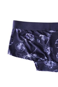 画像10: Classic rose ladys boxer|レディースボクサーショーツ・ネイビー・花柄|Alquarte アルクァーテ【サイズ交換NG】  日本製・高級ランジェリー   (10)