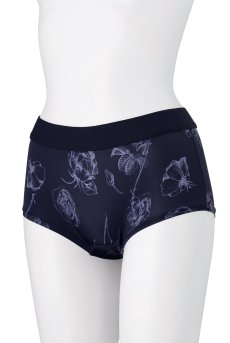 画像3: Classic rose ladys boxer|レディースボクサーショーツ・ネイビー・花柄|Alquarte アルクァーテ【サイズ交換NG】  日本製・高級ランジェリー   (3)