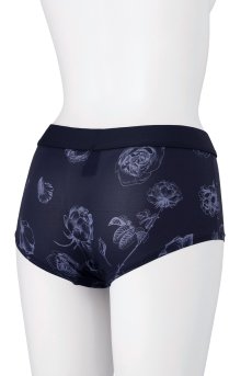 画像4: Classic rose ladys boxer|レディースボクサーショーツ・ネイビー・花柄|Alquarte アルクァーテ【サイズ交換NG】  日本製・高級ランジェリー   (4)