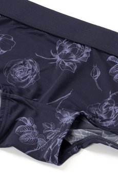 画像9: Classic rose ladys boxer|レディースボクサーショーツ・ネイビー・花柄|Alquarte アルクァーテ【サイズ交換NG】  日本製・高級ランジェリー   (9)