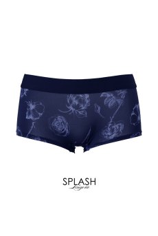 画像1: Classic rose ladys boxer|レディースボクサーショーツ・ネイビー・花柄|Alquarte アルクァーテ【サイズ交換NG】  日本製・高級ランジェリー   (1)