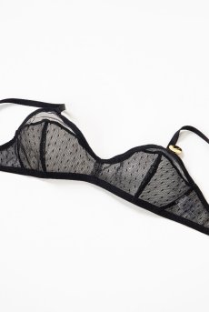 画像10: sleeping beauty Bra black | ノンワイヤーブラ ・ノンパテッドブラ・ブラック | LingerieArt ランジェリーアート【サイズ交換NG】  高級ランジェリー   (10)