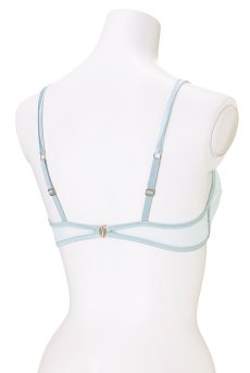 画像9: color drop Bra mint blue | ノンワイヤーブラ ・ノンパテッドブラ・ミントブルー | LingerieArt ランジェリーアート【サイズ交換NG】  高級ランジェリー   (9)