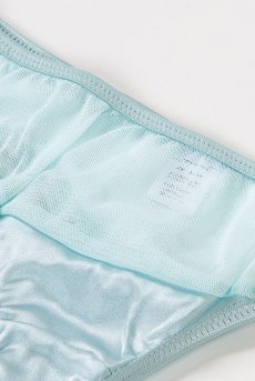 画像14: color drop Shorts mint blue | ショーツ ・ビキニタイプ・シルククロッチ・ミントブルー | LingerieArt ランジェリーアート【サイズ交換NG】※メール便対象※  高級ランジェリー   (14)