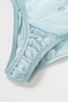 画像15: color drop Shorts mint blue | ショーツ ・ビキニタイプ・シルククロッチ・ミントブルー | LingerieArt ランジェリーアート【サイズ交換NG】※メール便対象※  高級ランジェリー   (15)