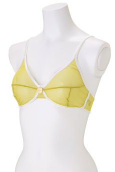 画像8: color drop Bra yellow green | ノンワイヤーブラ ・ノンパテッドブラ・イエロー | LingerieArt ランジェリーアート【サイズ交換NG】  高級ランジェリー   (8)