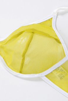 画像12: color drop Bra yellow green | ノンワイヤーブラ ・ノンパテッドブラ・イエロー | LingerieArt ランジェリーアート【サイズ交換NG】  高級ランジェリー   (12)