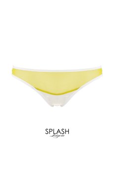 画像1: color drop Shorts yellow green | ショーツ ・ビキニタイプ・シルククロッチ・イエロー | LingerieArt ランジェリーアート【サイズ交換NG】※メール便対象※  高級ランジェリー   (1)