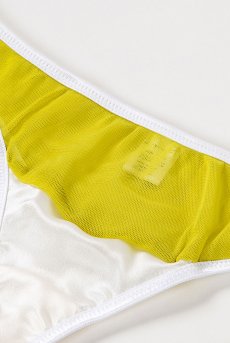 画像14: color drop Shorts yellow green | ショーツ ・ビキニタイプ・シルククロッチ・イエロー | LingerieArt ランジェリーアート【サイズ交換NG】※メール便対象※  高級ランジェリー   (14)