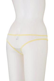 画像10: color drop Shorts white | ショーツ ・ビキニタイプ・シルククロッチ・ホワイト×イエロー | LingerieArt ランジェリーアート【サイズ交換NG・クーポン割引対象外・メール便対象】 高級ランジェリー   (10)
