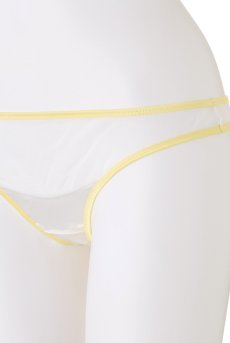 画像13: color drop Shorts white | ショーツ ・ビキニタイプ・シルククロッチ・ホワイト×イエロー | LingerieArt ランジェリーアート【サイズ交換NG】※メール便対象※  高級ランジェリー   (13)