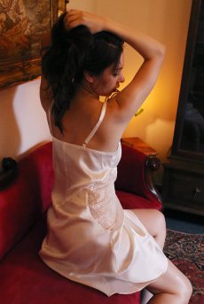 画像14: スリップドレス（シルク・ホワイト）〈silk slip White〉【送料無料】  高級ランジェリー   (14)