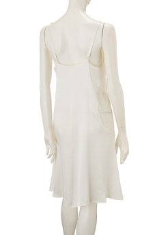 画像2: スリップドレス（シルク・ホワイト）〈silk slip White〉【送料無料】  高級ランジェリー   (2)