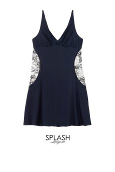 画像12: silk slip Navy | スリップドレス ・シルクストレッチ・ネイビー | LingerieArt ランジェリーアート【サイズ交換NG】  高級ランジェリー   (12)