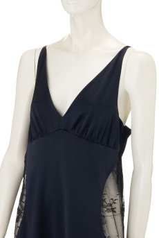 画像3: silk slip Navy | スリップドレス ・シルクストレッチ・ネイビー | LingerieArt ランジェリーアート【サイズ交換NG】  高級ランジェリー   (3)