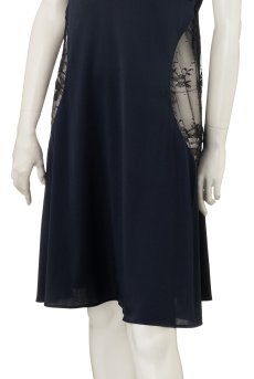画像5: silk slip Navy | スリップドレス ・シルクストレッチ・ネイビー | LingerieArt ランジェリーアート【サイズ交換NG・クーポン割引対象外】 高級ランジェリー   (5)