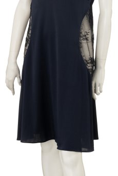 画像5: silk slip Navy | スリップドレス ・シルクストレッチ・ネイビー | LingerieArt ランジェリーアート【サイズ交換NG】  高級ランジェリー   (5)