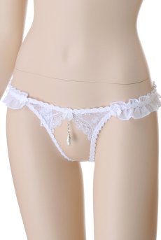 画像9: IGAZI-string | オープンクロッチTバック・ホワイト  | Anais アナイス センシュアルランジェリー【即日発送・サイズ交換NG・メール便対象】セクシーランジェリー   (9)