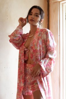 画像4: MIYU-one-robe | ロングガウン・ローブ・花柄・ピンク | Anais アナイス センシュアルランジェリー【即日発送・サイズ交換NG】輸入ランジェリー  (在庫限り) (4)