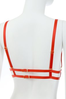 画像13: NYX harness  | ハーネス・ブラ＆Tバックセット・オープンバスト・オープンクロッチ・ストラップ風・レッド | Anais アナイス センシュアルランジェリー【即日発送・サイズ交換NG】セクシーランジェリー   (13)