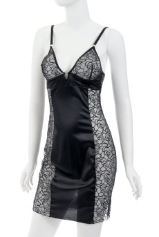 画像9: SPIRIT chemise  | ローズ柄レースのスリップドレス・ノンワイヤー・ブラック | Anais アナイス センシュアルランジェリー【即日発送・サイズ交換NG】セクシーランジェリー   (9)