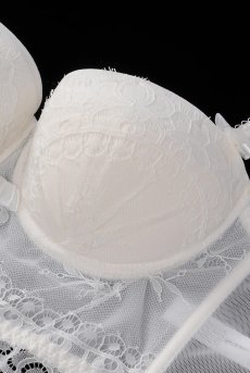 画像16: 【70%OFF】アウトレットSALE｜70C｜ロングブラジャー【クリーム・オフホワイト】（ワイヤー入り・アイラッシュレース） 【送料無料】輸入下着・高級ランジェリー 《V-6941》 (16)