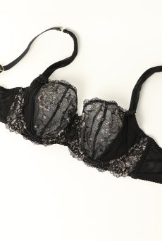 画像16: V-11131｜ 一枚レースブラ・ ブラック×ゴールド｜Axami アクサミ【サイズ交換OK】輸入下着・高級ランジェリー  (16)