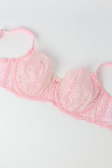 画像10: V-11031｜ 一枚レースブラ・パッドなし・ ピンク｜Axami アクサミ【サイズ交換OK・メール便対象】輸入下着・高級ランジェリー  (10)