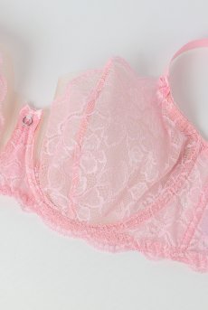 画像11: V-11031｜ 一枚レースブラ・パッドなし・ ピンク｜Axami アクサミ【サイズ交換OK・メール便対象】輸入下着・高級ランジェリー  (11)